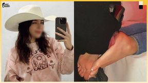 Cowboy Latina Fell For An Intense Toe Sucking & Foot Worship Treatment - 720P