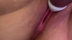 Close up Pussy Squirting with Clit Sucking Toy