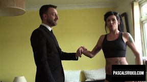 Athletic babe Gina Lynn deepthroats big cock in Maledom session