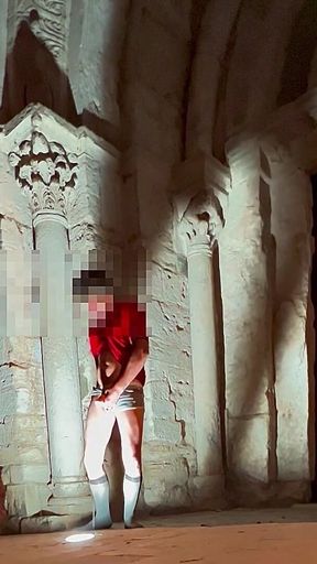Excessive Cumshot in a Super Risky Place