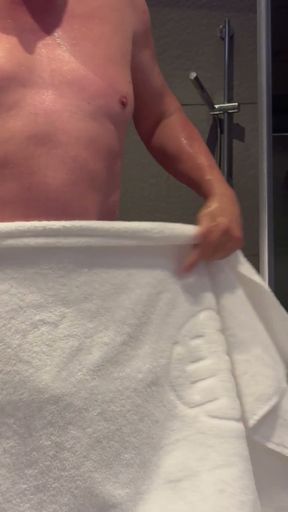 Naked shower after fitness   Clip 1