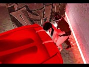 goth girl gets fucked on the garage by a black dude