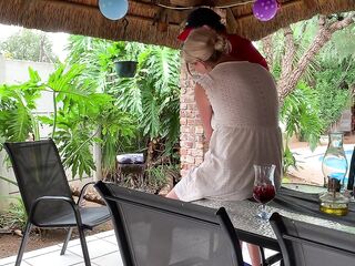 Screwing on the patio whilst the neighbours see