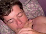 bothering my slave while he rests