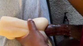 BBC me fucking around with a toy, massive cumshot