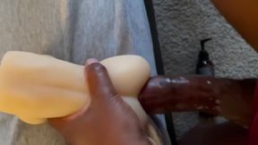 BBC me fucking around with a toy, massive cumshot