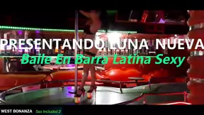 Sensual Latina pole dancer shows off her moves