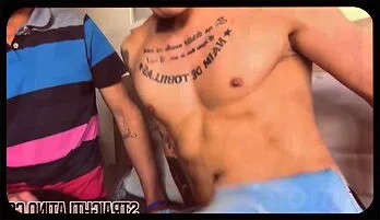 Tattooed Jock's Wild Bareback with Straight Latino Free streaming