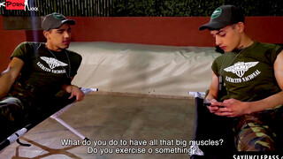 Jerk-Off Training Session - Two Hunks Jack Off For The Camera