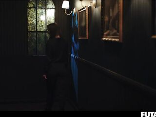 Cute Tiny Golden-haired Girl Nata Gold Facefucked by Excited Real Life Shemale hentai T-girl Amirah - It Follows Parody