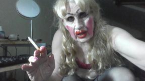 Cum Bucket slag Sarah Fuckpig, poses and smokes like the disgusting slag she truly is