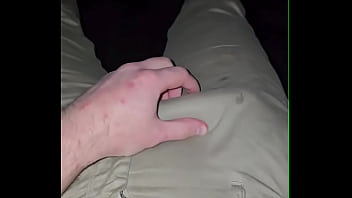 Deutscher Meister mit Precum in Beige Hose