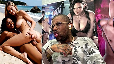 Beautiful Transgender Ebony Girl Fucking A Tight Ass White Pussy, AI Generated