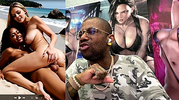 Beautiful Transgender Ebony Girl Fucking A Tight Ass White Pussy, AI Generated