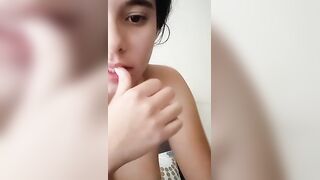 Beautiful Brunette Shower Babe - Sensual Bathroom Sex with Hot Couple