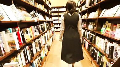 Bookstore tryst sends busty wife to public toilet nutted deep