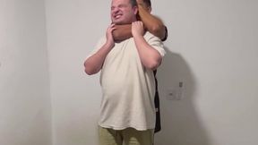 MASTER ROBE GAGS THE SLAVE WITH HES DICK AND DOMINATES