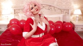 Pillow masturbation and air balloons fetish santa MILF