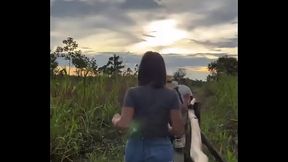 Merly Morello en la selva