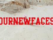 I'm lying naked on the sand and performing gymnastic elements! let's go in my Fansly