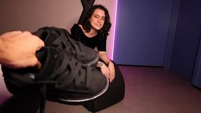Sub gifts Domme with new pair of sneakers