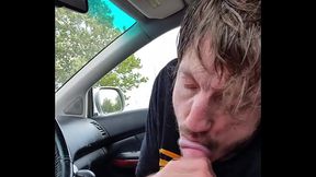 Sucking off a long time regular