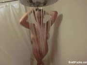 Super sexy blonde Brett Rossi takes a nice shower