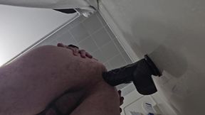 Working a 15in dildo into my ass