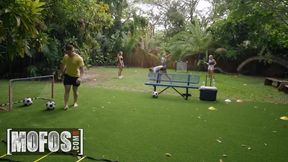 MOFOS - Horny Blonde Mimi Monet Decides Cock Riding Is A Better Workout Than Soccer Practice