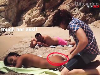This chap Oiled Me Up on the Beach... Then His Friend Came to Watch