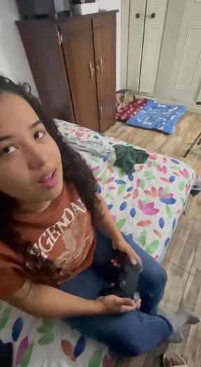 My neighbor visits me