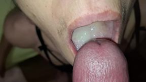 Hard Fucking of a Petite College Girl Cum in Mouth Swallows Cum