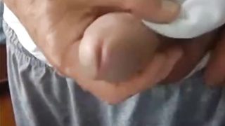 old man jerking his big dick 9