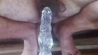 Homemade first-time solo masturbation with dildo in amateur Brazilian guy’s ass