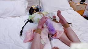 ADM88-The ropes bound and tightened around her beautiful, rosy bare feet.
