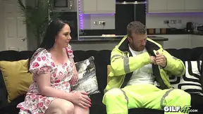 GilfAF- GILF Kjirsten Jensen Takes The Handsome Worker�s Big Cock