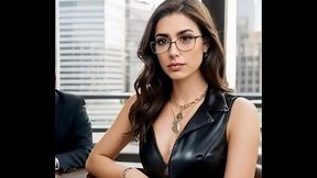 Bored Business Bitch - Part 1 - AI Illustrated Leather Porn Dream