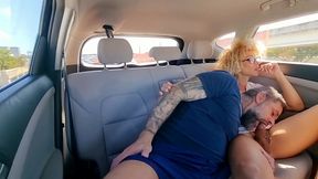 danny sucks trans dick in taxi around miami