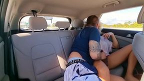 danny sucks trans dick in taxi around miami