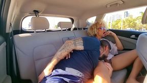 danny sucks trans dick in taxi around miami