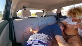 danny sucks trans dick in taxi around miami