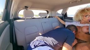 danny sucks trans dick in taxi around miami