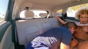 danny sucks trans dick in taxi around miami