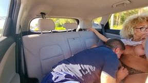 danny sucks trans dick in taxi around miami