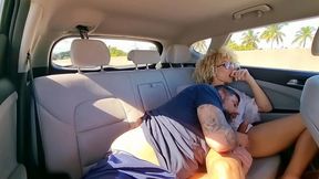 danny sucks trans dick in taxi around miami