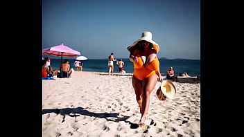 Thick BBW mom running 2 (AI generated)