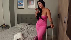 Tatted hottie moves into my room and we end up fucking like animals all night long