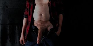 big erect Veiny Cock out of pants