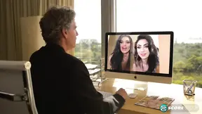 Steamy shower scene with three stunning ladies