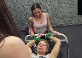 Cruel femdoms tormenting Princess Nikki and pathetic loser in BDSM